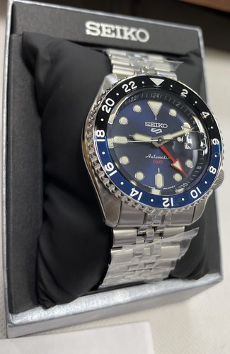 Pre-owned Seiko 5 Sports Skx Series Automatic Gmt Blue Dial Watch Ssk003 / Tag Japan