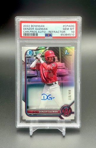 デ・グズマン 2022 Bowman Chrome Denzer Guzman Refractor 107/499 - Angels