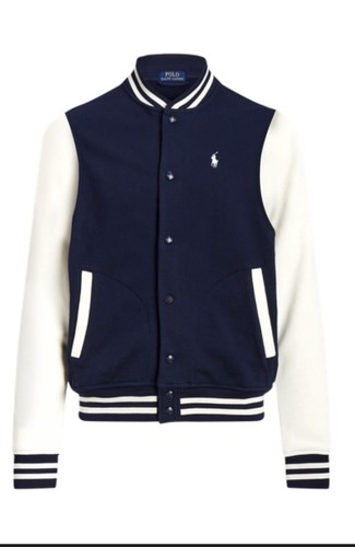 アウターその他 POLO RALPH LAUREN File Fleece Letterman Jacket Navy Fleece Letterman Jacket