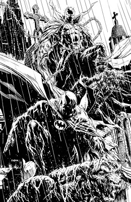 Batman Spawn #1 DC Comics 2024 CVR L 1:25 Fabok B&W Variant
