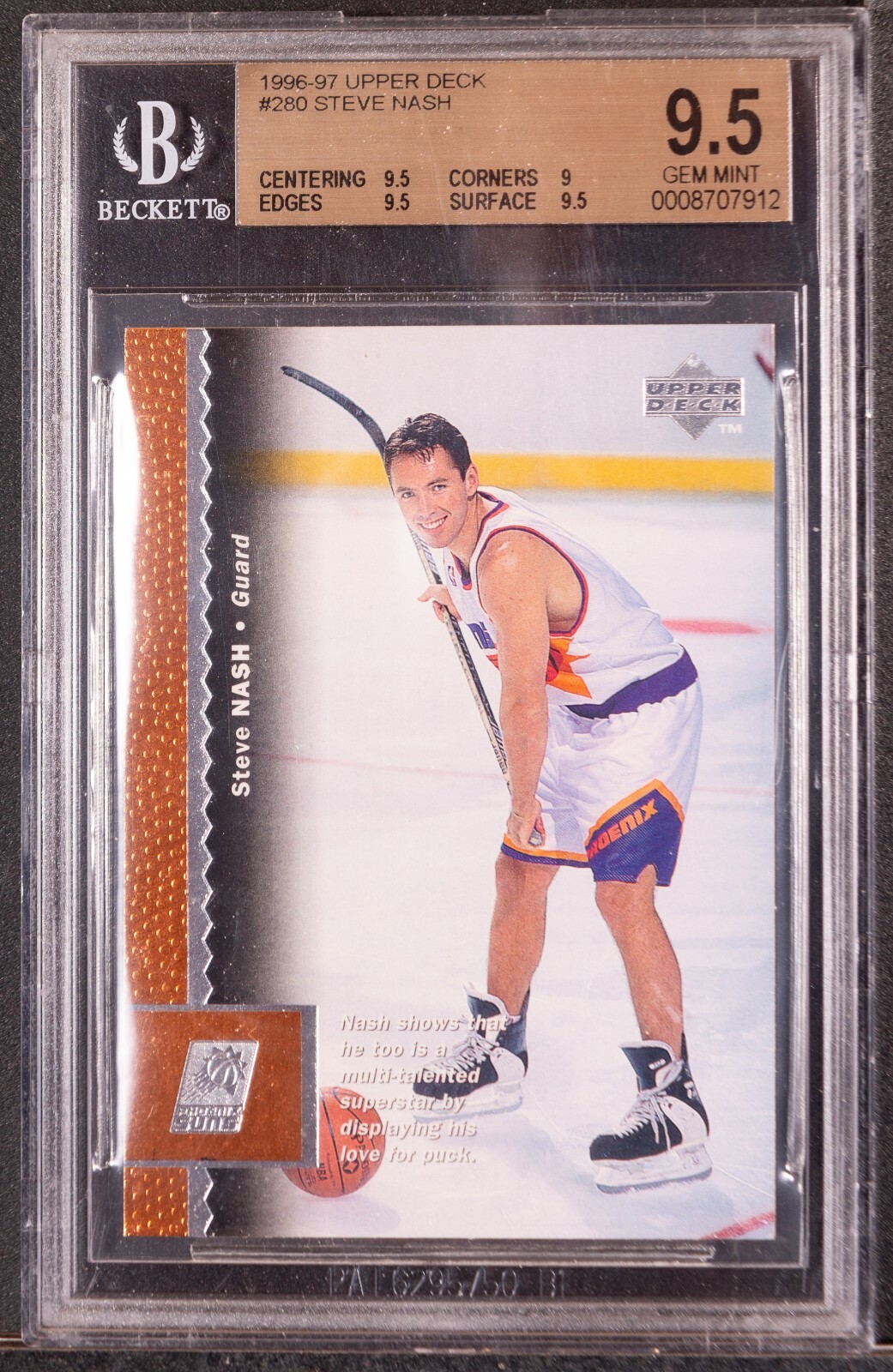 1996-97 Upper Deck Steve Nash bgs 9.5 rookie 280 | eBay