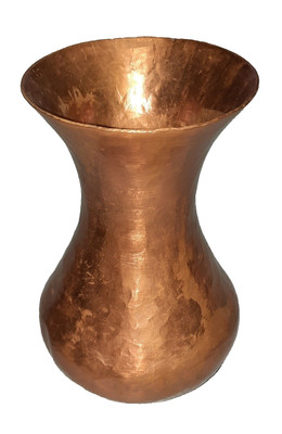Vintage Hand Hammered Solid Copper Vase 6  Tall Home Decor