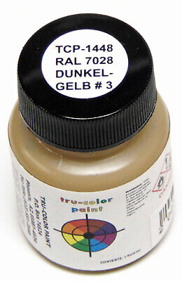 RAL7028 DUNKEL-GELB 3 TRU-COLOR AIR BRUSH PAINT Military Armament Modl TCP1448