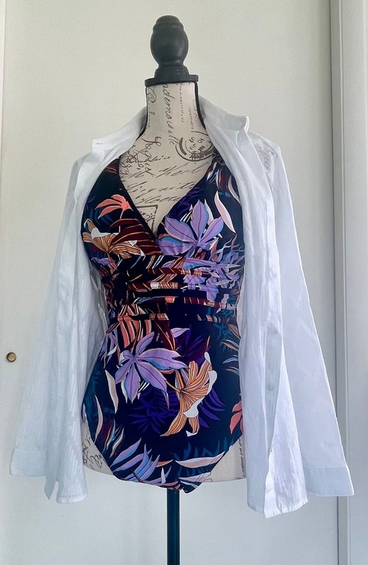 La Blanca Tropidelic Multi Strap Crossback One Piece Swimsuit Size 12