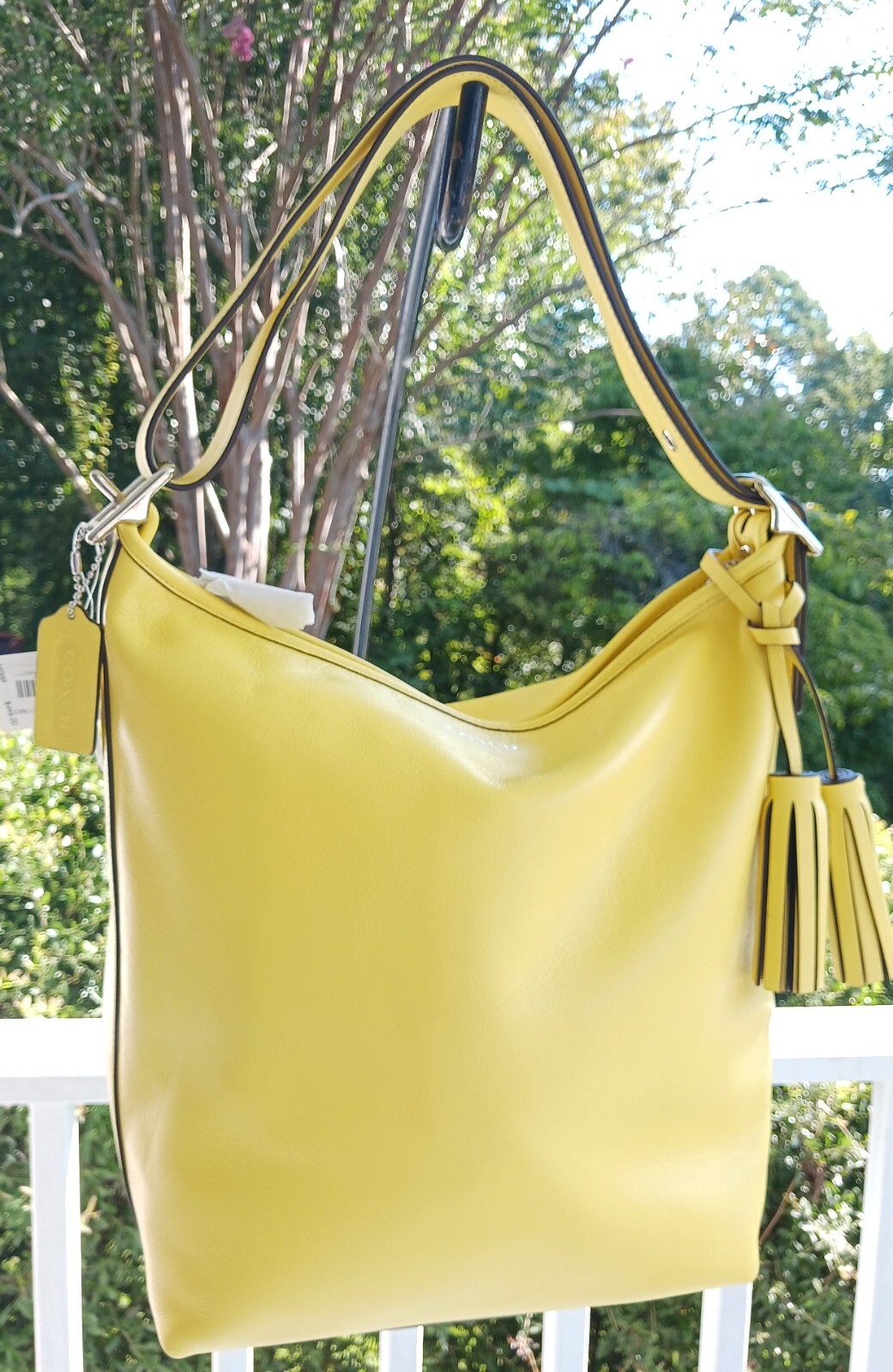 バッグ Vintage Coach Duffle Sac Bucket Yellow VINTAGE COACH DUFFLE SAC BUCKET SOULDER BAG PURSE #9085