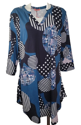 Simply Aster by Firmiana Size 1X NWT Tags Pullover V-Neck Blouse top