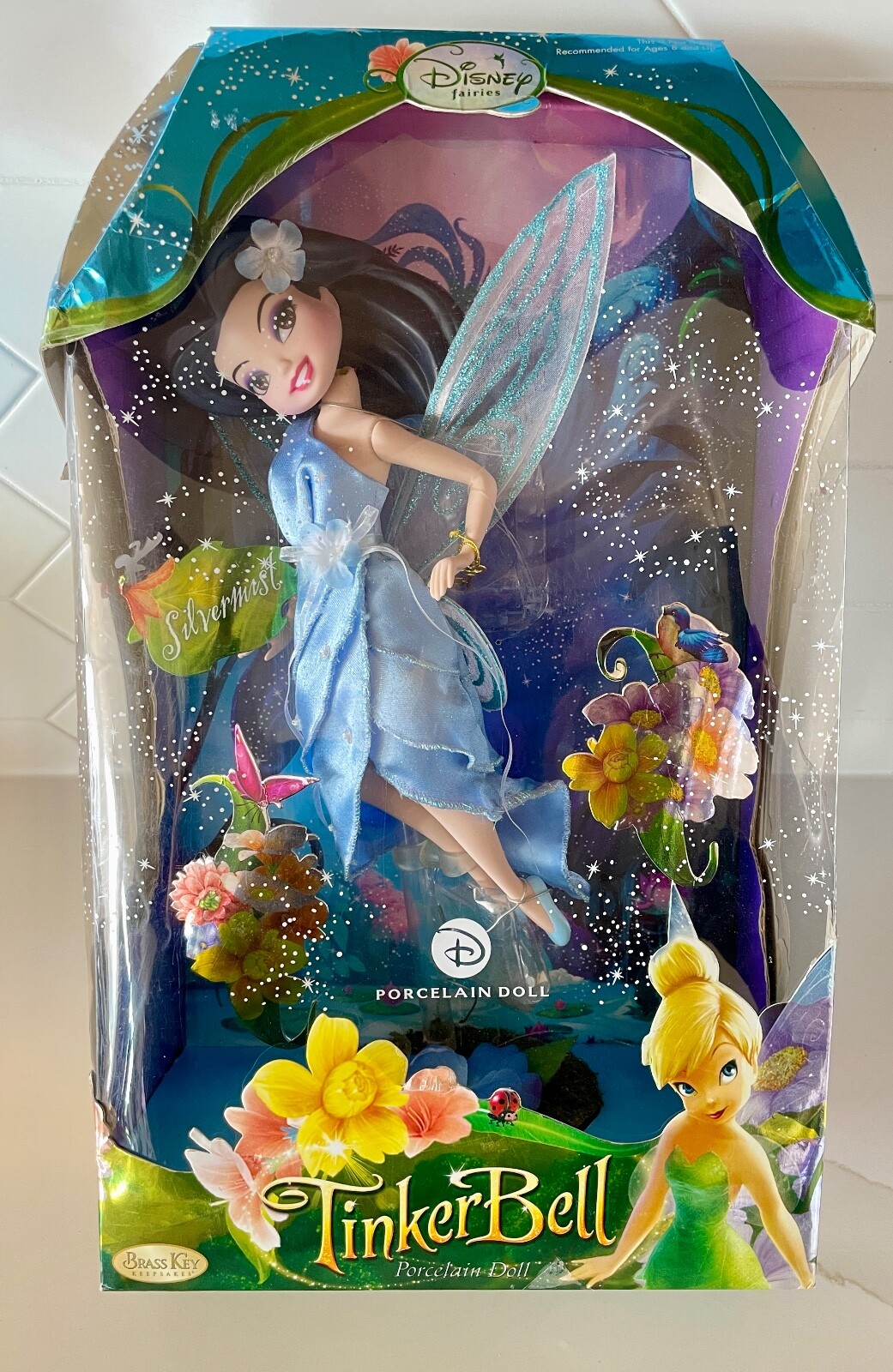 Disney Fairies 'Silvermist' Tinker Bell Porcelain Doll NEEDS