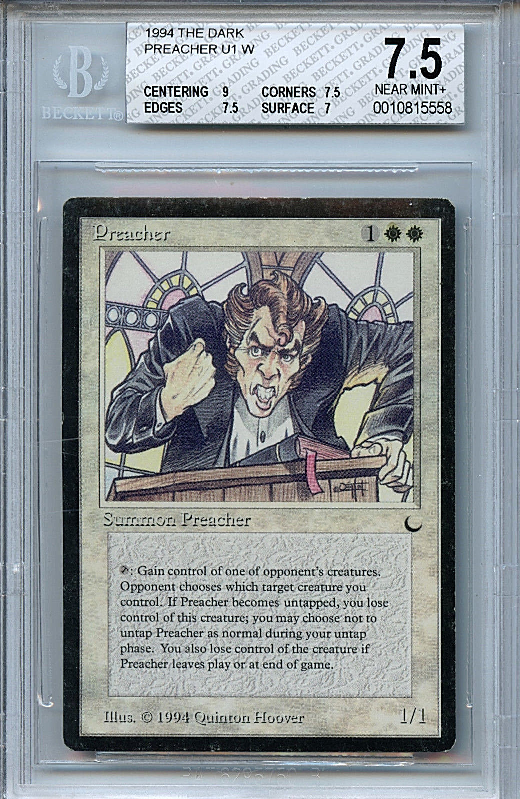 MTG Dark Preacher BGS 7.5 NM+ card Magic Amricons 5558 | eBay