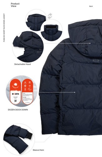 PUMA PUMA MEN KK DUCK DOWN PADDING JACKET NAVY WINTER COAT TOP CASUAL PADDED 93352002