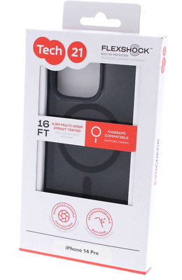 Tech21 EvoCheck Case for MagSafe for iPhone 14 Pro Translucent  Black