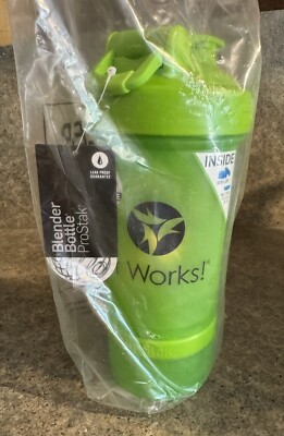 IT WORKS Shaker Blender Bottle ProStak Pro System 16 oz + Pill Tray + 100cc Jar