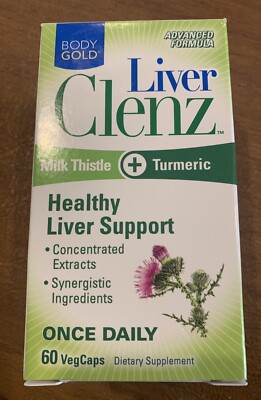 Liver Clenz Cleanse Milk By Body Gold 60 Caps Dietary Supplement Exp 12/2024