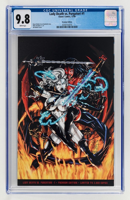 CHAOS! COMICS - LADY DEATH vs. PURGATORI #1- PREMIUM ED, LTD 3000