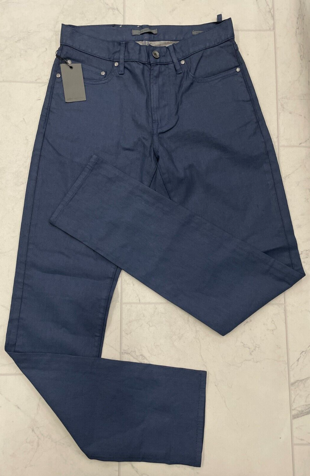 Pre-owned John Varvatos $368  Jv-702 Slim Jeans In Navy Size:33 In Blue