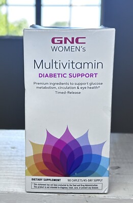 GNC Women's Multivitamin Diabetic Support, 90 Caplets - NEW SEALED