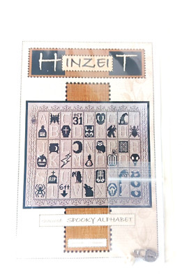 Halloween Hinzeit Spooky Alphabet Counted Cross Stitch Chart Pattern with Charms