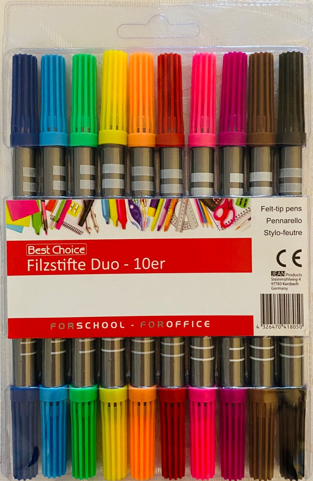 Filzstifte 10er Pack Duo Schule Schulanfang Kindergeburtstag TOP NEU OVP