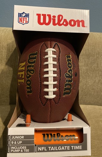 Wilson NFL Composite Leather Junior Football with Pump and