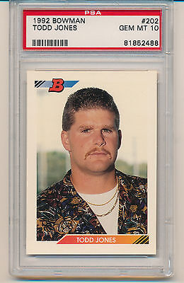 1992 Bowman Todd Jones (Rookie Card) (#202) PSA10 PSA. rookie card picture