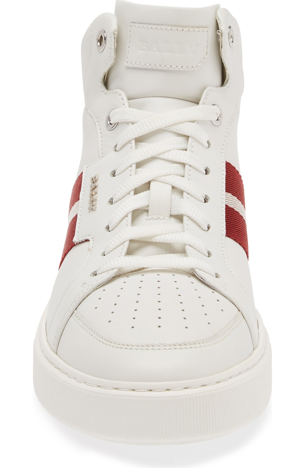 BALLY Myles High-Top Leather Sneakers Trainers White US 11.5