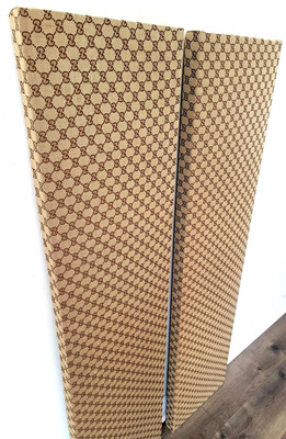 4 Sound Absorbing Acoustic Wall Panels Designer GUCCI Monogram - SET of 4