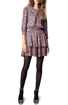Pre-owned Zadig & Voltaire Rooka Skeleton Dress In Rose - Size S In Pink
