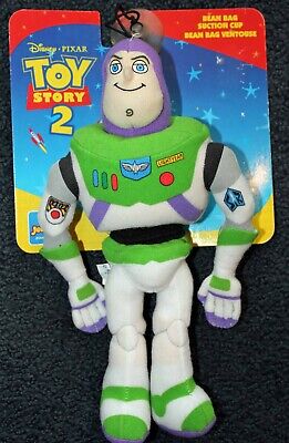 Toy Story Buzz Lightyear 9'' Bean Bag Beanie with Suction Cup Holder!
