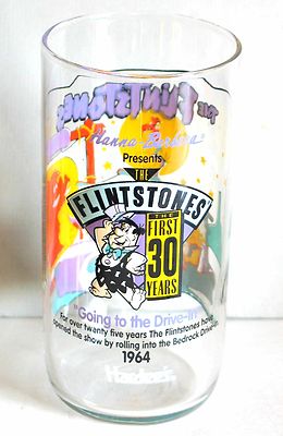 1991 HARDEE'S FLINTSTONES GLASS 1ST 30 YEARS DRIVE IN FREE SH