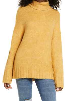 Women's Vero Moda Berko Turtleneck Sweater, Size X-Small - Orange
