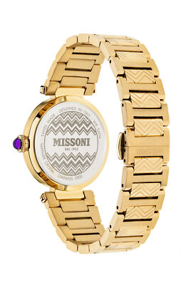 Pre-owned Missoni Gold Womens Analogue Watch Atelier Mw2x00623