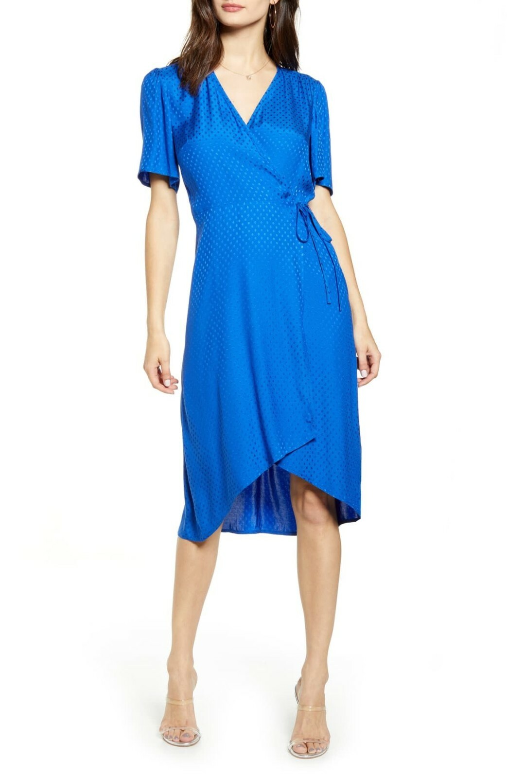 leith wrap midi dress