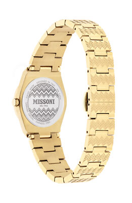 Pre-owned Missoni Gold Womens Analogue Watch Milano Mwdca0623