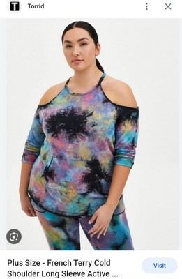 Torrid tie dye sweatshirt. Size 0x. Off Shoulder. Super Cute! Super Soft! BNWT
