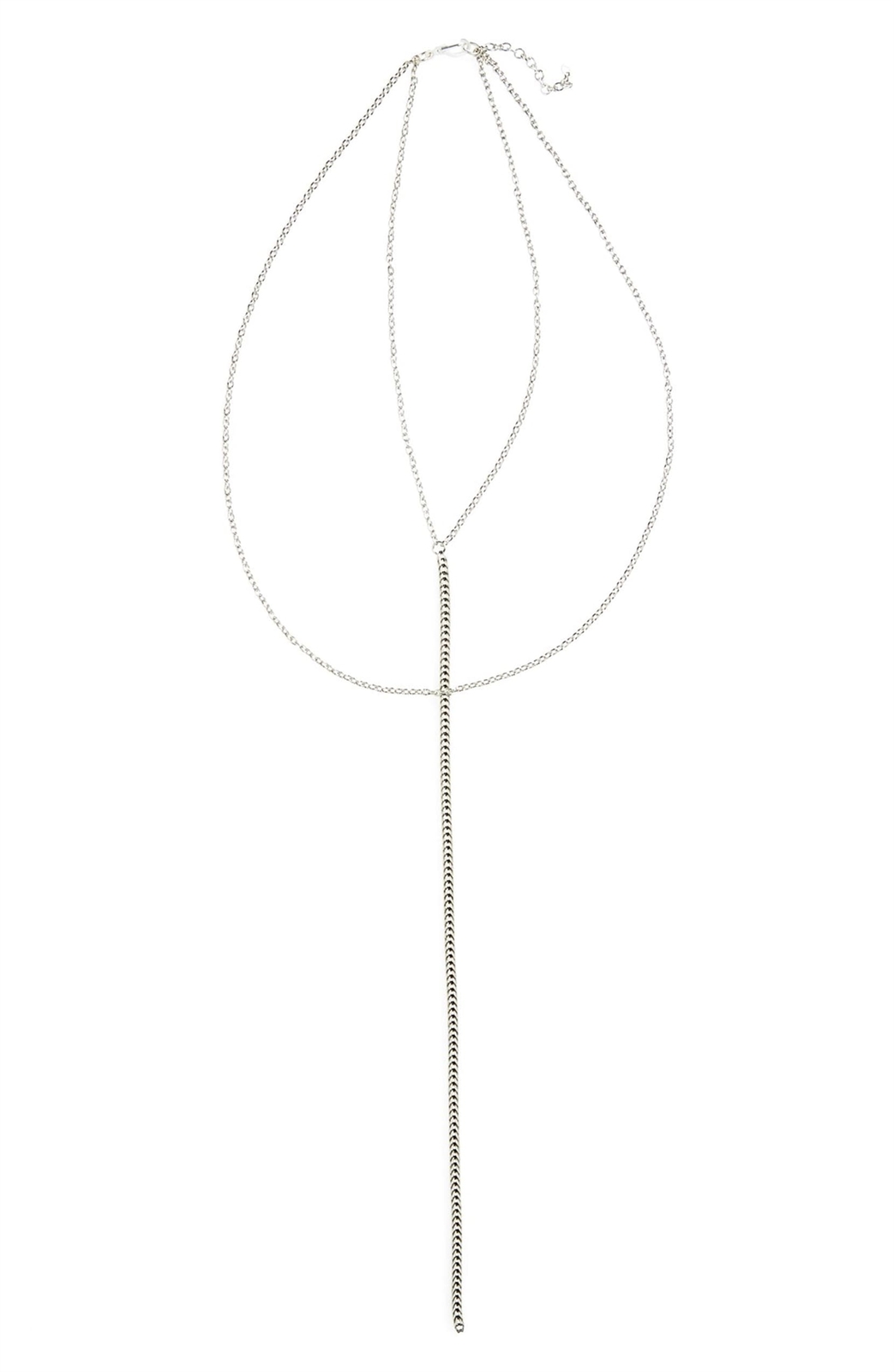 five and two 167356 Women's Pendant Delicate Lariat Necklace Silver Plated