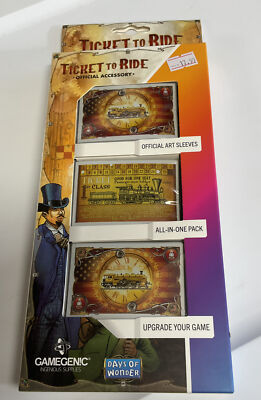 Ticket to Ride Europe Official Accessory Art Sleeves Asmodee Gamegenic NEW