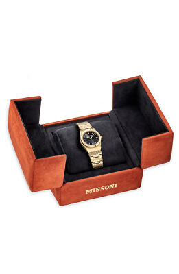 Pre-owned Missoni Gold Womens Analogue Watch Milano Mwdca0623