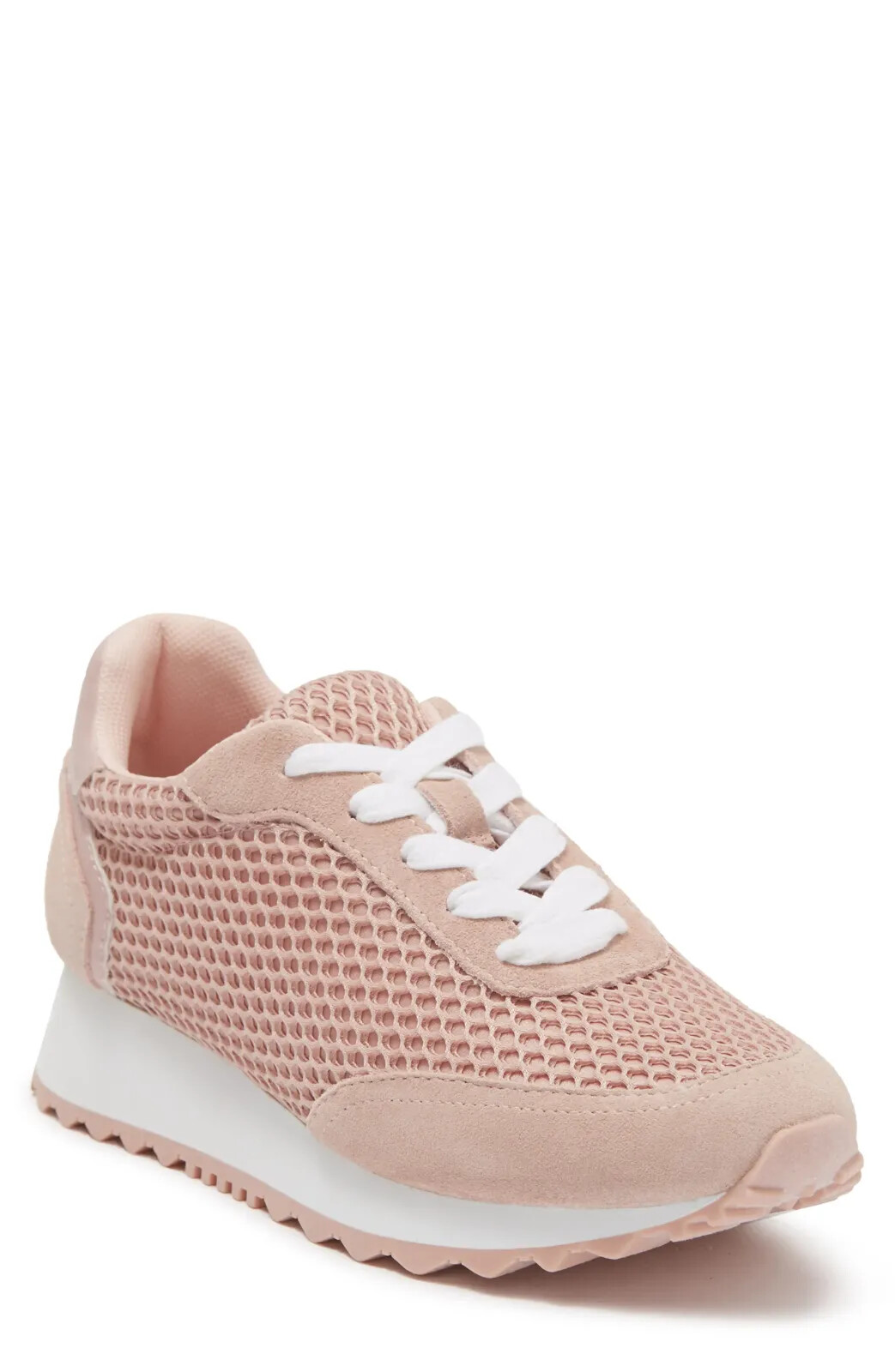

NWD STEVE MADDEN Розовые кроссовки на шнуровке с перфорацией Genesis 8 Белая межподошва на танкетке, Розовый, STEVE MADDEN Genesis Perforated