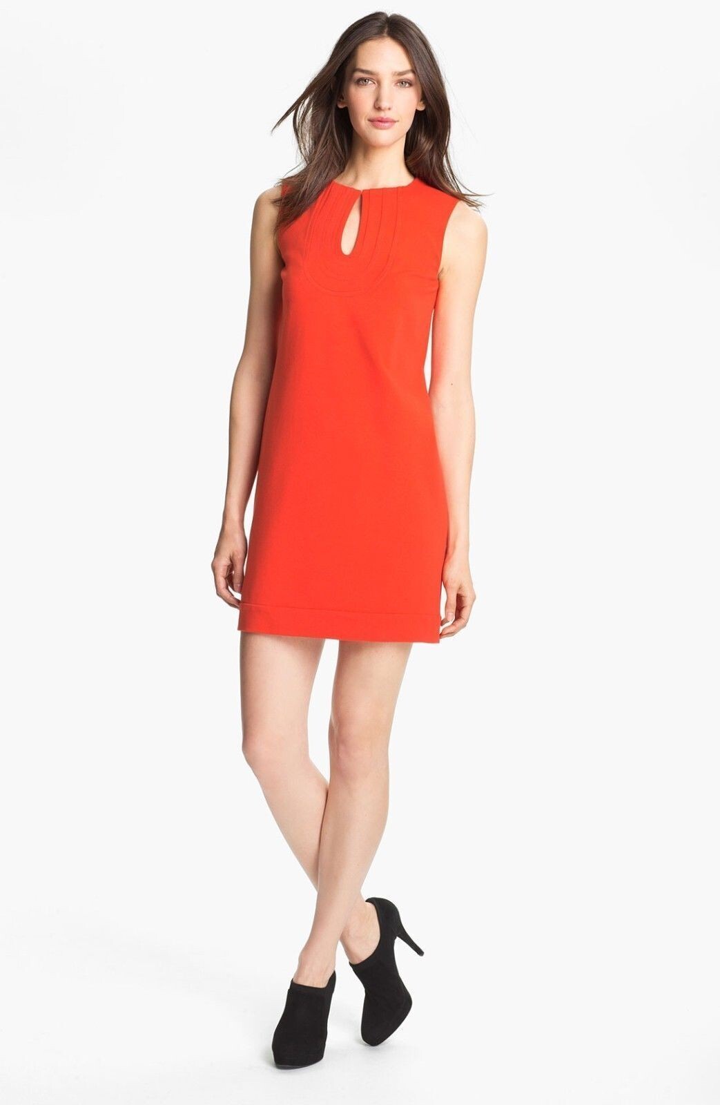 

Платье стрейч Kadijah с вырезом-капелькой Diane Von Furstenberg DVF Blood Orange Red  S, Оранжевый