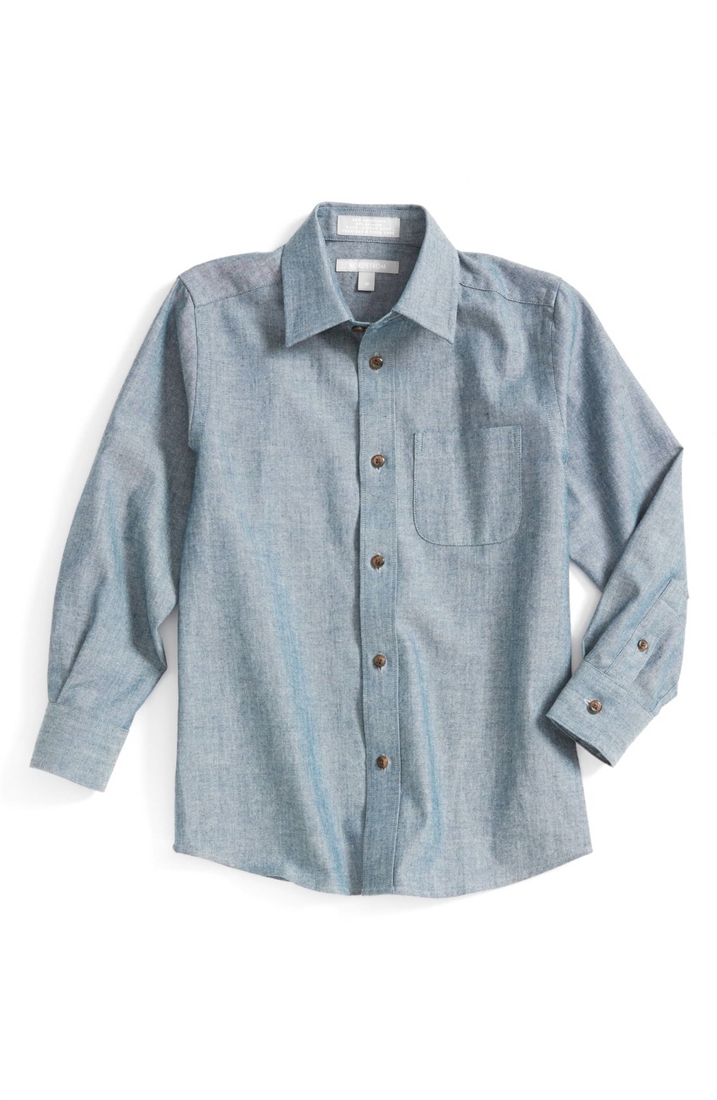 Nordstrom 'Edgar' Cotton Chambray Shirt Sz 3