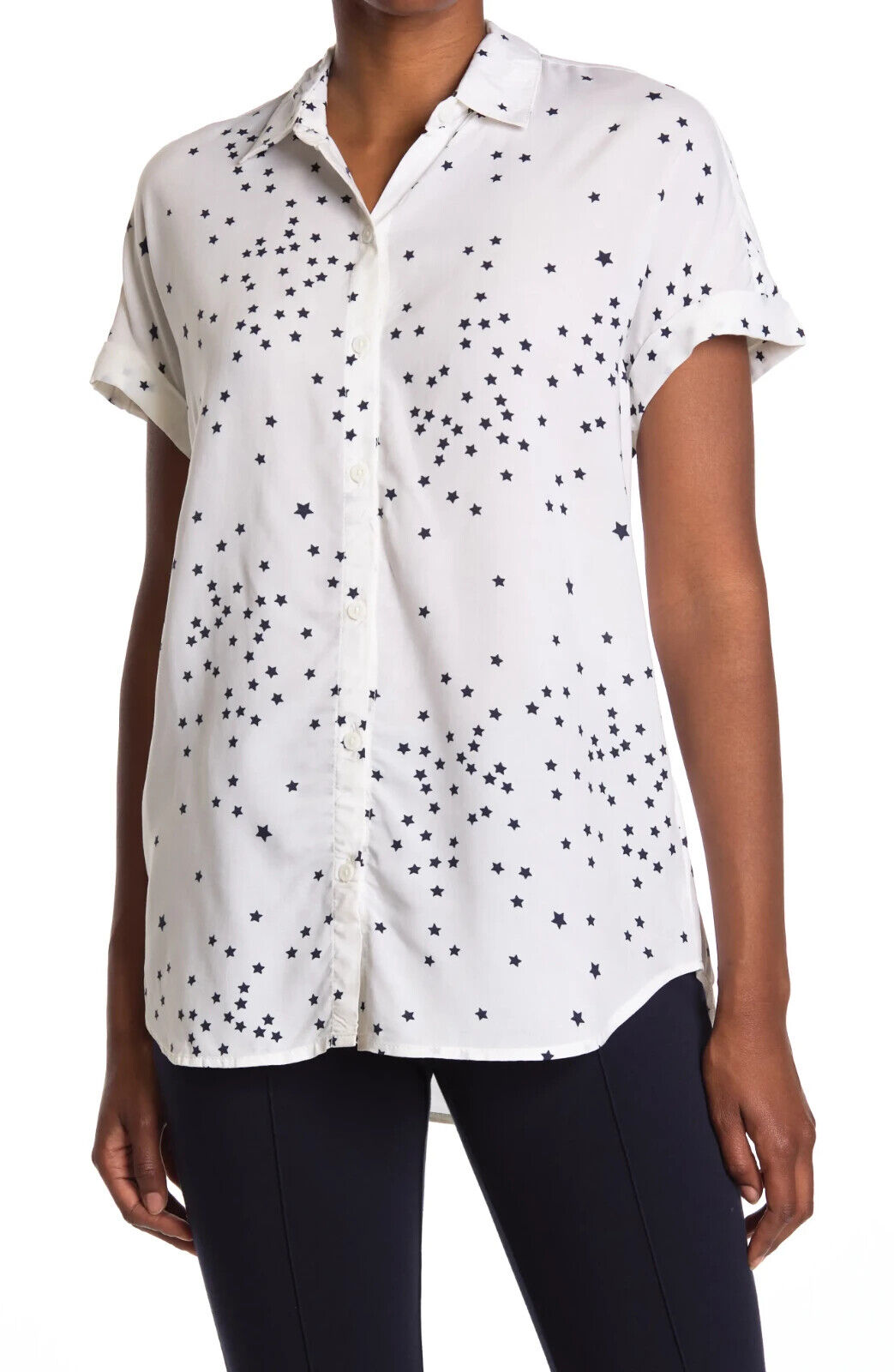 BEACH LUNCH LOUNGE Рубашка Spencer Star с пуговицами спереди и изогнутым краем XL