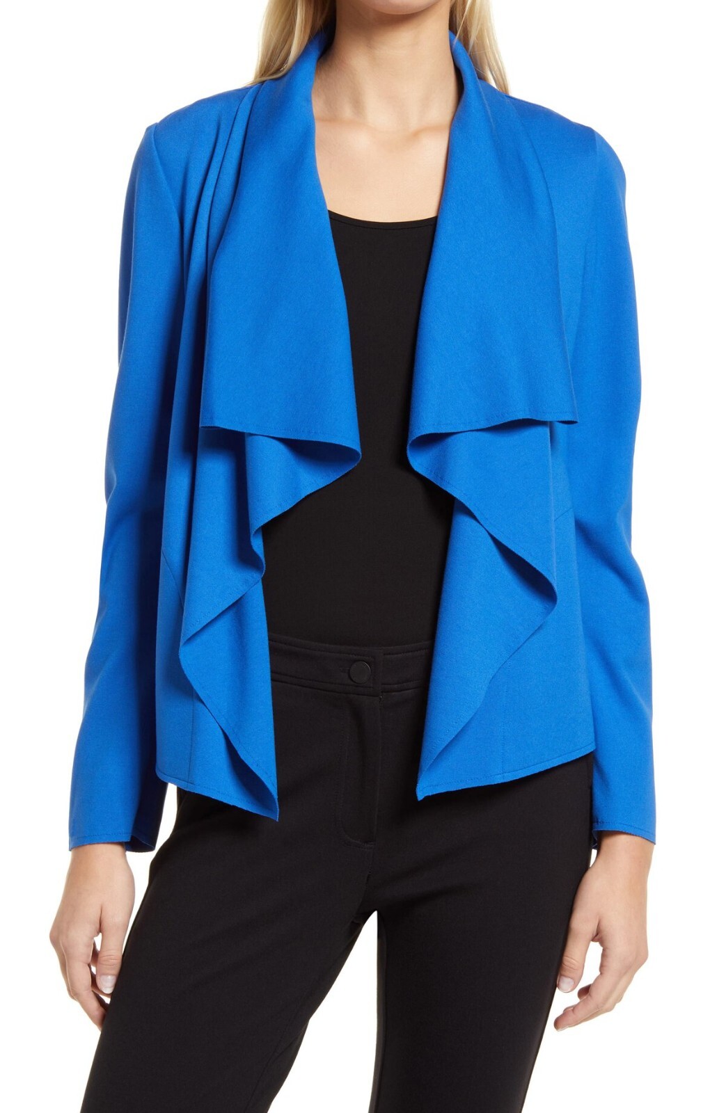 アンクライン Anne  Serenity Drape Front Jacket レディース Sweaters Ansie Anne Klein Women's Serenity Drape Front Jacket MSRP $119