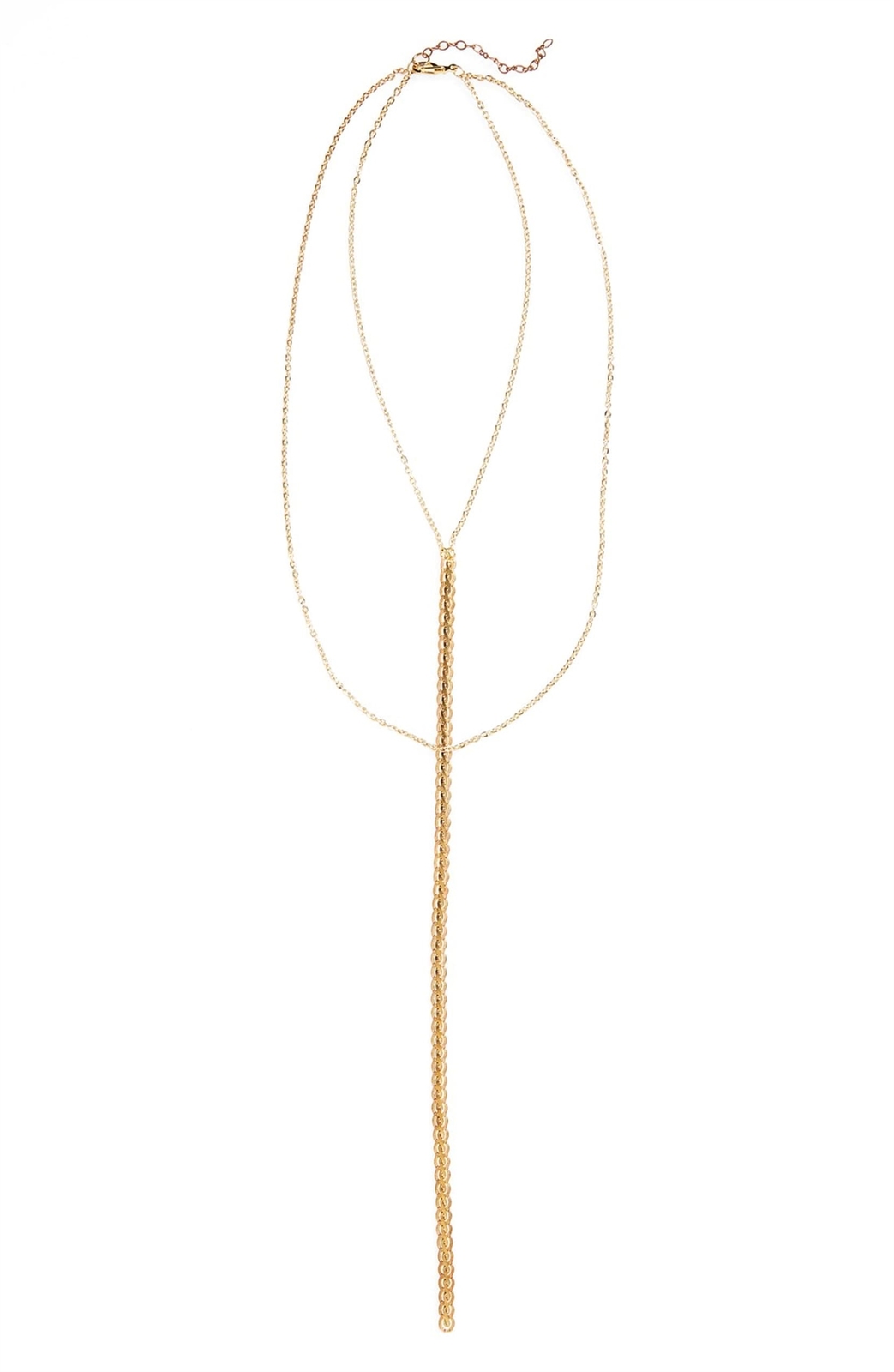 five and two 167353 Women's Pendant Delicate Lariat Necklace Gold Plated
