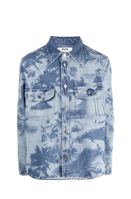 MSGM Milano Camicia Denim Shirt SZ L