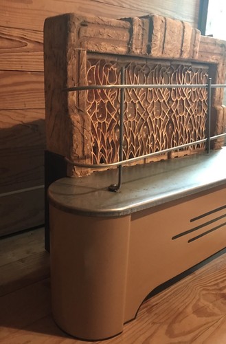 Antique/Vintage Gas Room Heater With Original Ceramic Gates 1940s