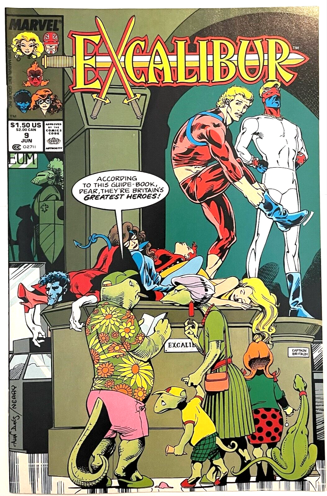 EXCALIBUR #9 CVR A ALAN DAVIS 1989 CHRIS CLAREMONT MARVEL