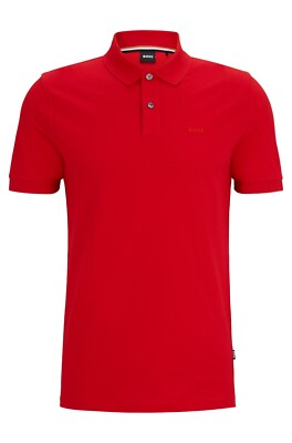 Boss by Hugo Boss ''Pallas'' Red Polo Shirt with Embroidered Logo Size 2XL