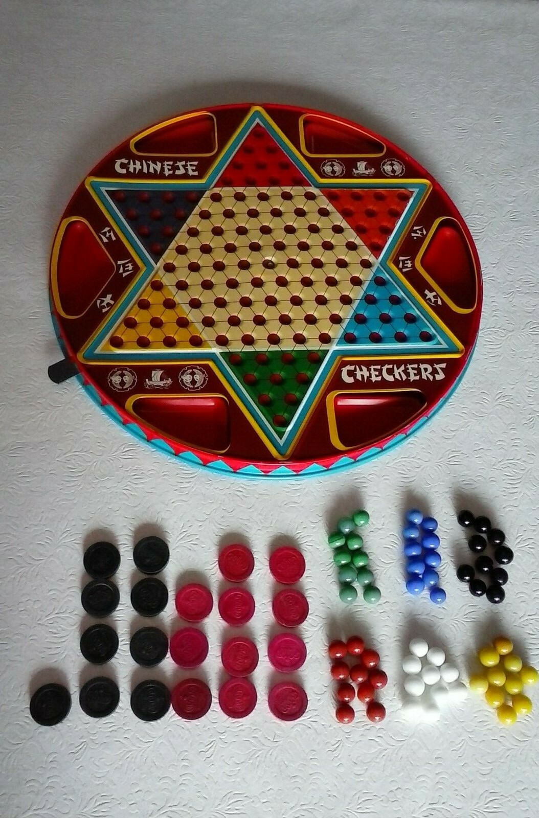 Vintage Ohio Art 2 in 1 Chinese & Regular Checkers Game #538