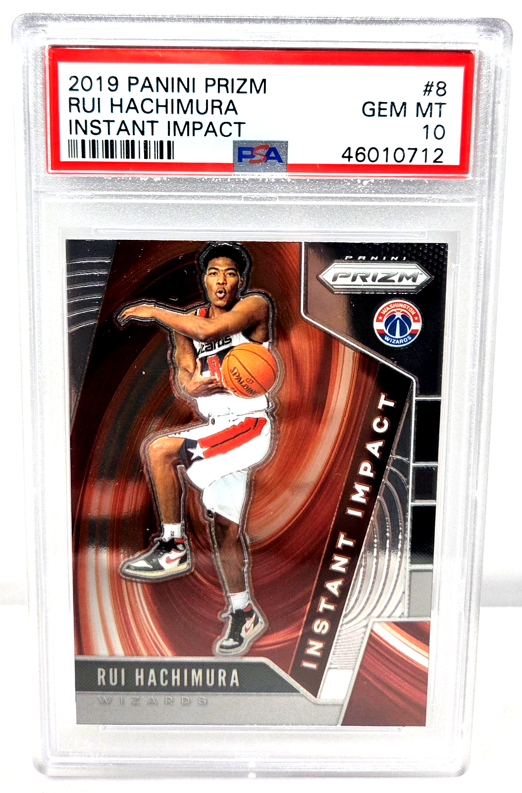 2019 Prizm Instant Impact RUI HACHIMURA Basketball Card PSA 10 GEM MINT
