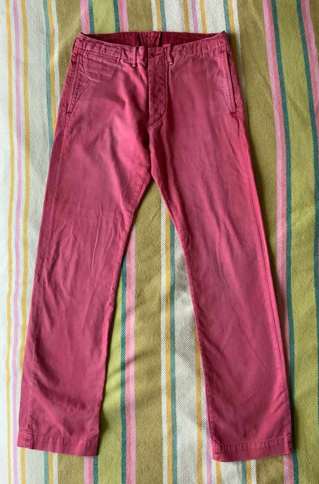 RRL Ralph Lauren Cotton Officer Chino Red 31x34 (Actual 33.5