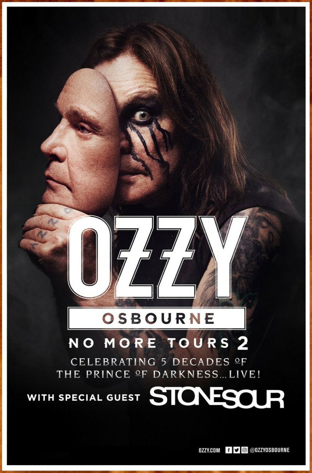 OZZY OSBOURNE | STONE SOUR No More Tours 2018 Ltd Ed RARE